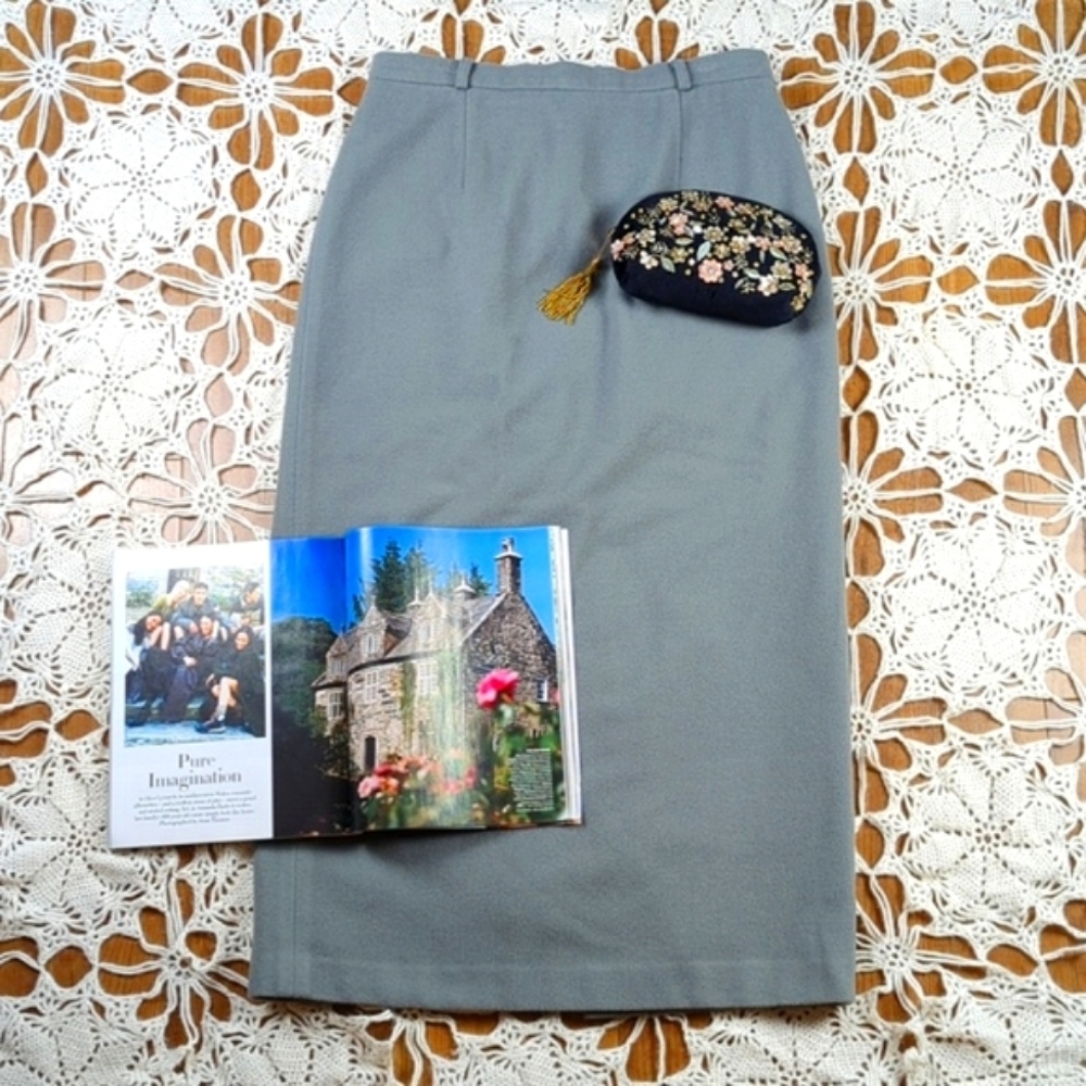 Cashmere Blend Fantastic Vintage Long Pencil Skirt